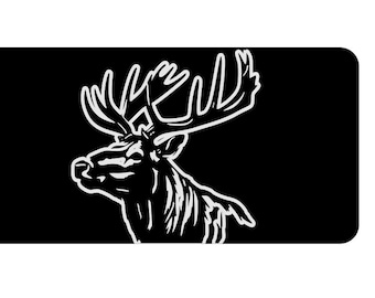 Custom Elk Head Novelty Front License Plate Tag