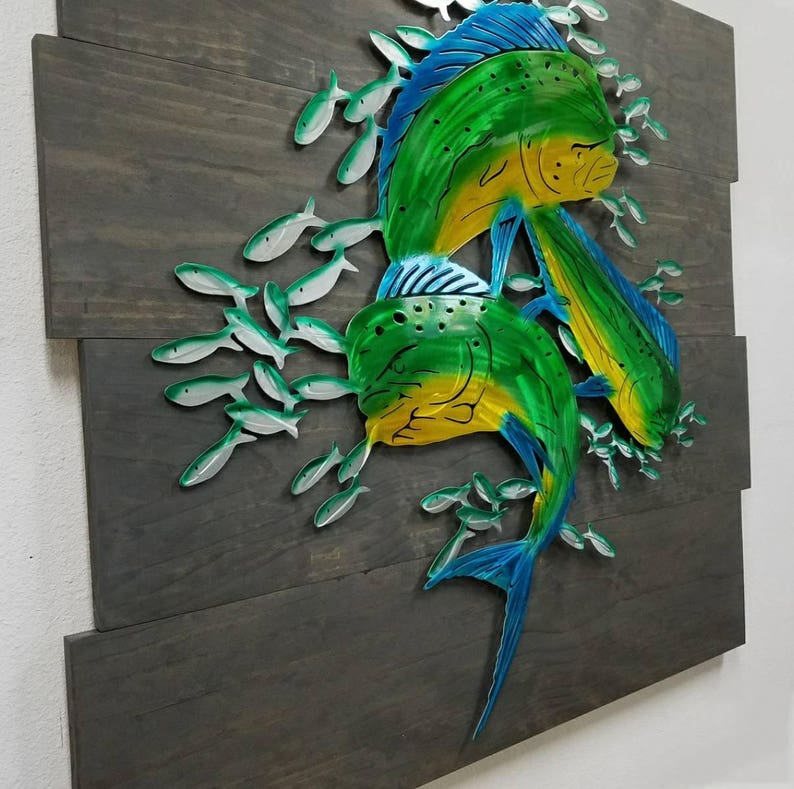 Mahi Wall Art Metal Mahi Beach Decor Metal Art Beach House Etsy