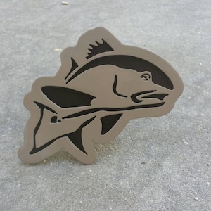 Redfish Trailer Hitch Cover, Red Drum Hitch Cover, Truck Accessory, Hitch Cover for Fishermen, Steel Fish Hitch cover, 2 Layer Hitch Cover