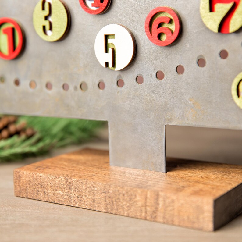 Christmas Advent Calendar Metal Christmas Tree Etsy Canada
