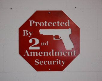 Protected by Second Amendment Security, 2nd Amendment Sign