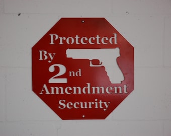 Protected by Second Amendment Security, 2nd Amendment Sign