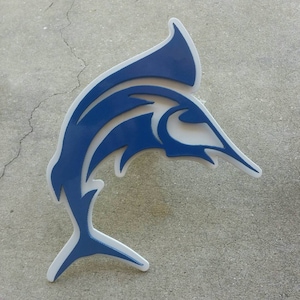 Blue Marlin trailer hitch cover