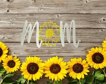 Mom Sunflower Metal Wall Art, Mom and Sunflower Home Decor, Sunflower Wall Art for Garden, Mother's Day Gift for Mom, Flower's for Mom