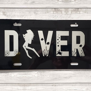 Placa de mergulho DIVER, presente para pai, marido ou irmão, mergulhador, presente de mergulho, etiqueta de novidade para mergulhador e mergulho