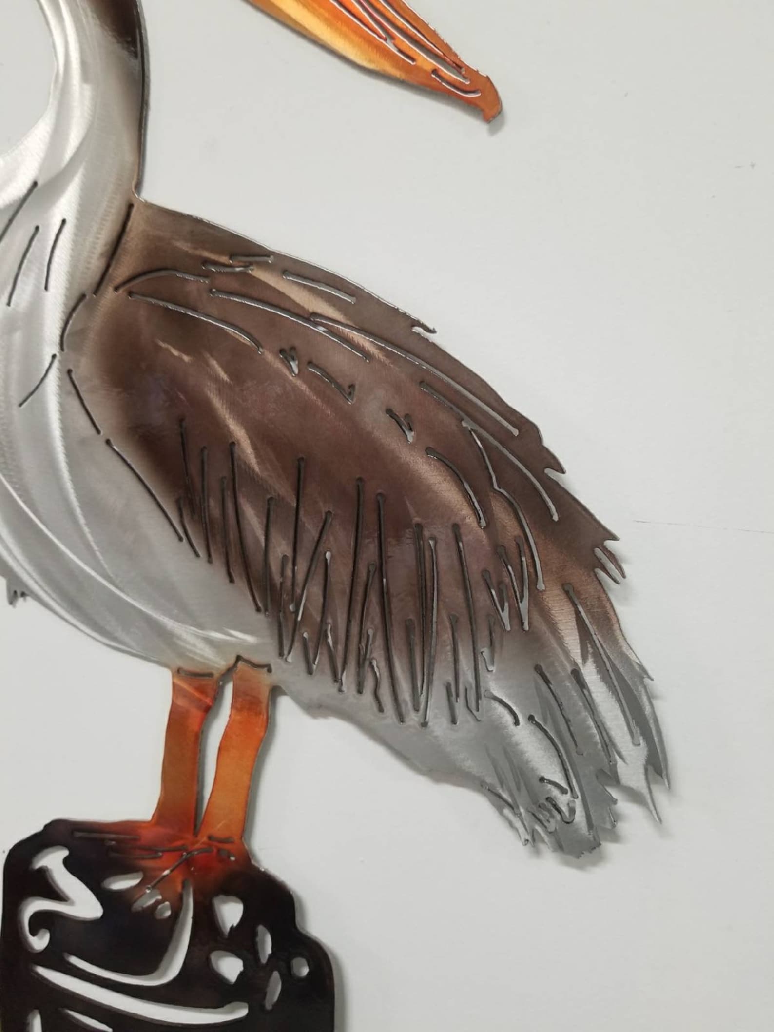 Pelican Wall Art Metal Pelican Sea Bird Home Decor Coastal Etsy