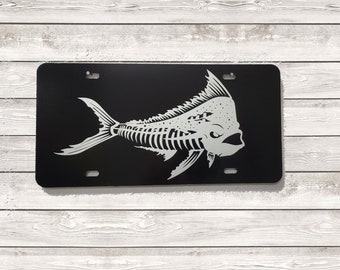 Mahi mahi Front License Plate for Fisherman or Gift for Dad, Husband, Brother