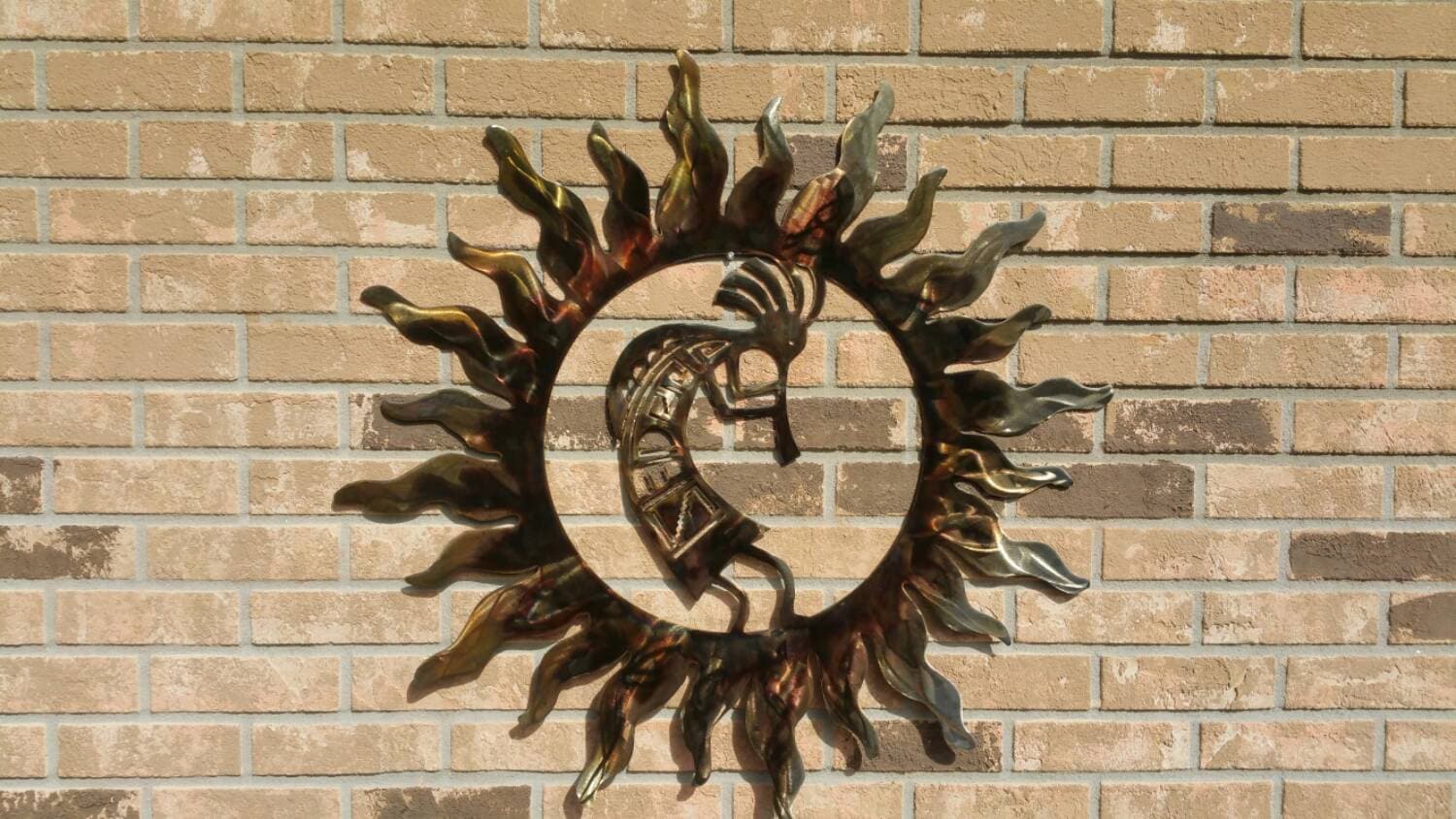 Kokopelli Fertility Wall Hanging, Outdoor Metal Art, Southwestern Decor