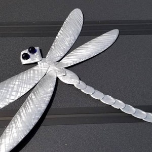 3D Metal Dragonfly Hand Cut and Shaped from Aluminum, Will Not Rust, Great for Outdoor Use for Deck or Garden, Mother&#39;s Day Gift Idea