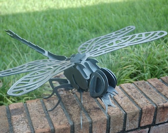 Metal Dragonfly, 3D Dragonfly, Dragonfly Garden Art, Outdoor Dragonfly Sculpture, Dragonfly Puzzle, Dragonfly Decor, Dragonfly Metal Art