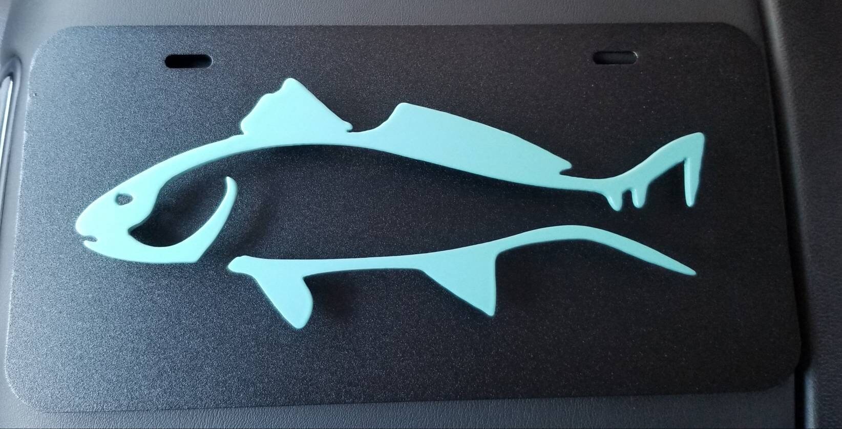 Redfish or Red Drum Front License Plate for Fisherman or Gift for Dad