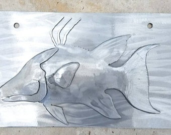 Hogfish Front License Plate, License Plate Fishing, Front Fish License Plate, License Plate Men, License Plate Art, Plate Frame