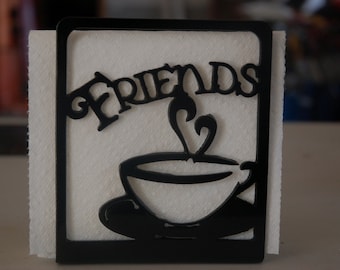 Friends Napkin Holder, Secret Santa Gift, Co Worker Gift, Kitchen Decor, Table Decor, Decorative Napkin Holder, Metal Napkin Holder