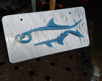 Tarpon License Plate for Fisherman or Gift for Dad, Husband, Brother