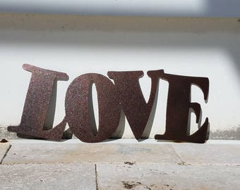 Metal Love Sign - Metal Letters - Metal Wall Art - Live Laugh Love - Outdoor Decor - Home Decor - Word Art - Quote Set - Wall Art Metal