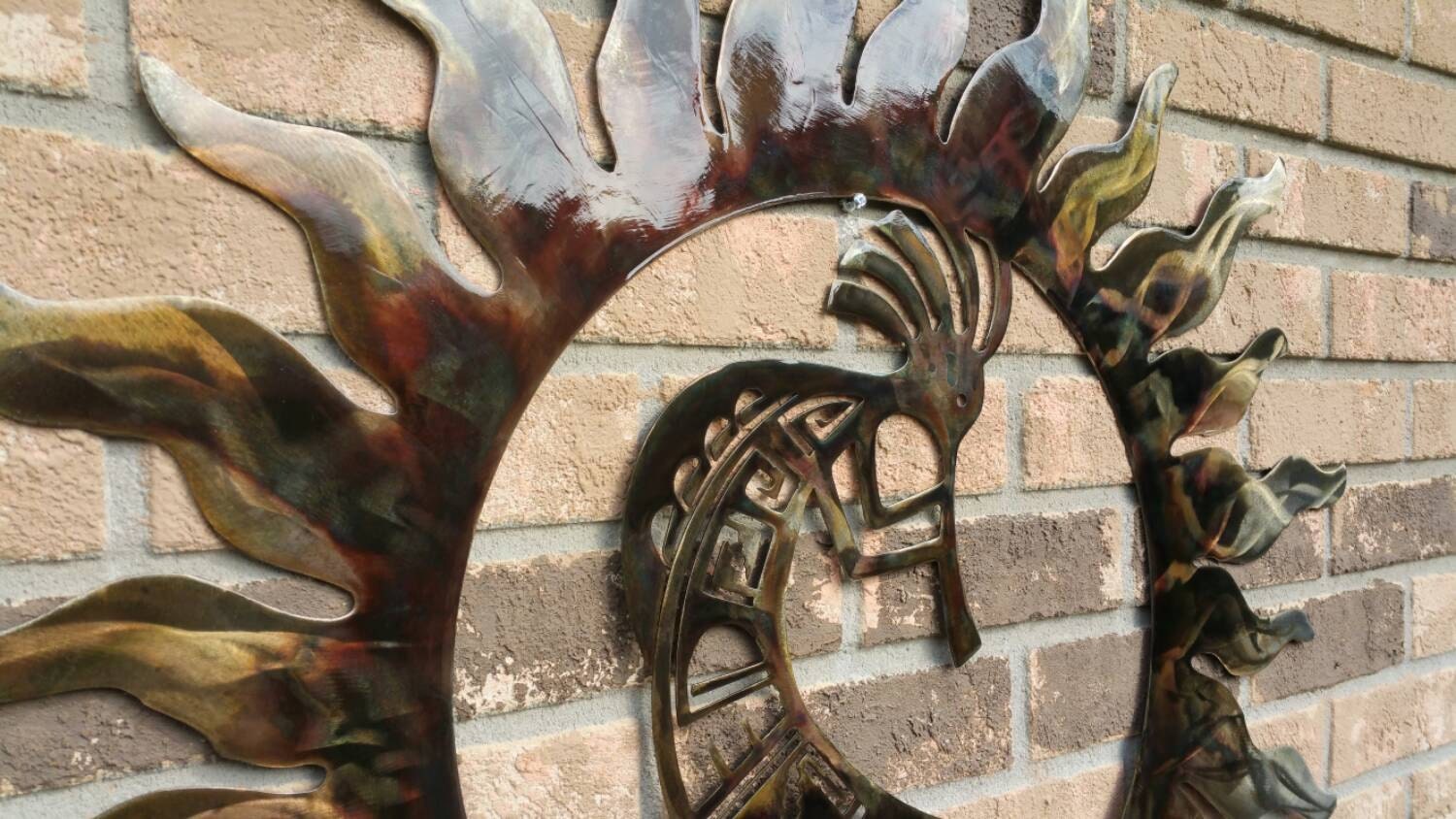 Kokopelli Fertility Wall Hanging, Outdoor Metal Art ...