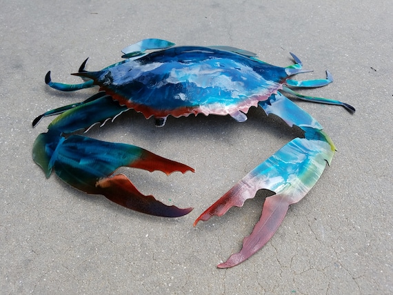Handmade Metal Crab Wall Art Etsy