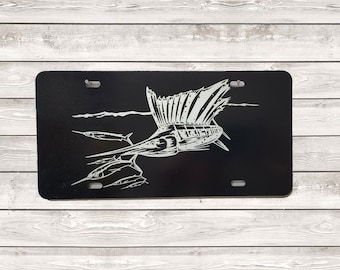 Sailfish Front License Plate for Fisherman or Gift for Dad, Husband, Brother