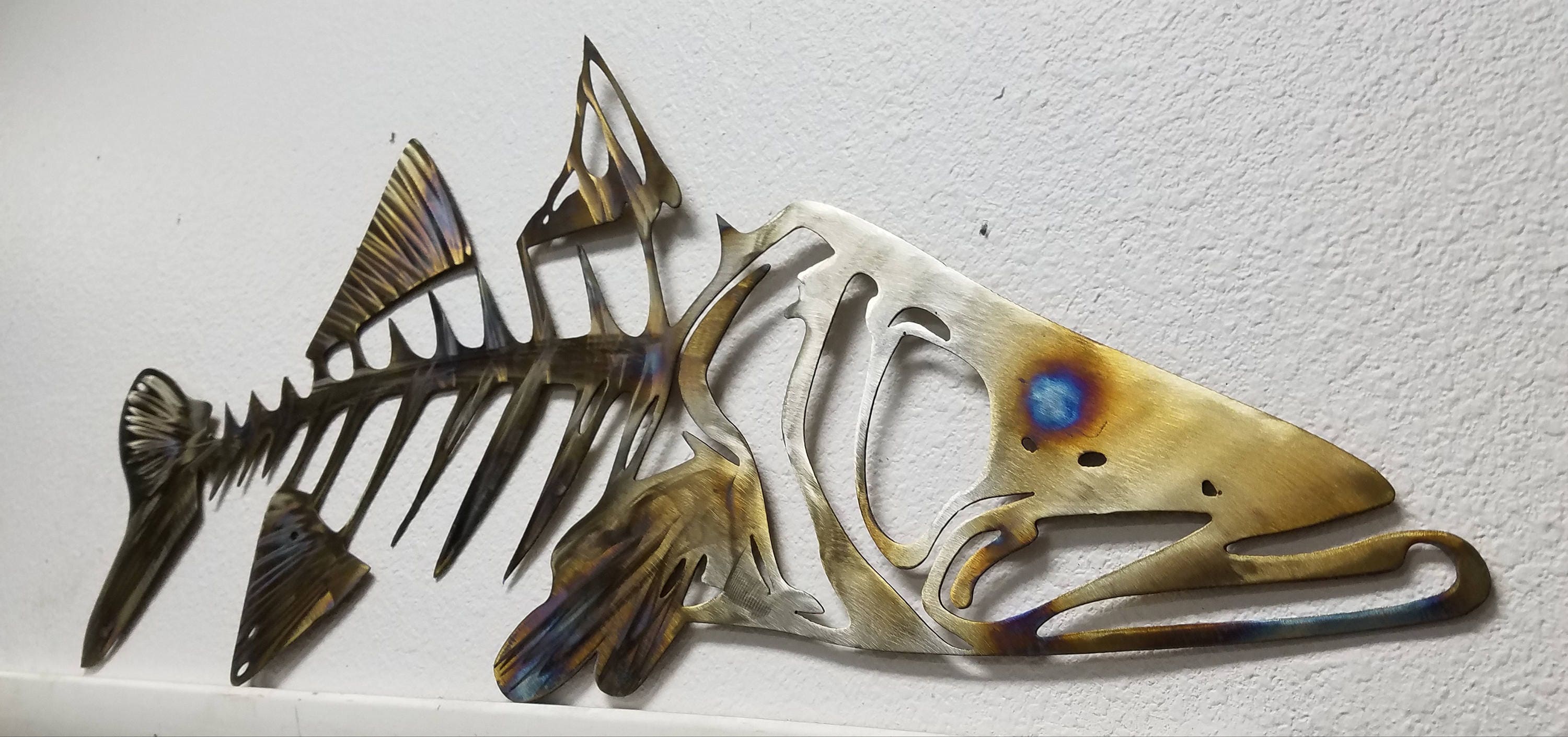 Snook Metal Wall Art, Snook Skeleton Art, Metal Fish Wall Art