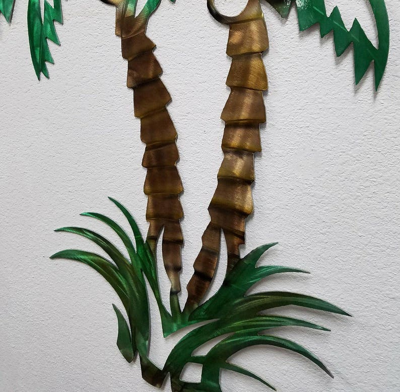 Palm Tree 16ga Aluminum Metal Wall Art Palm Tree Decor Etsy