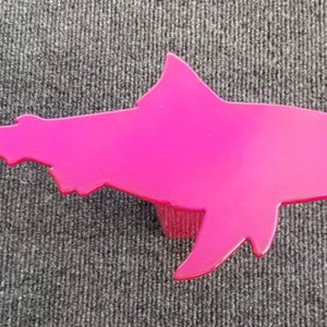 Mommy Shark Trailer Hitch Cover, Bull Shark Hitch Plug for Wife or Mom in Raspberry