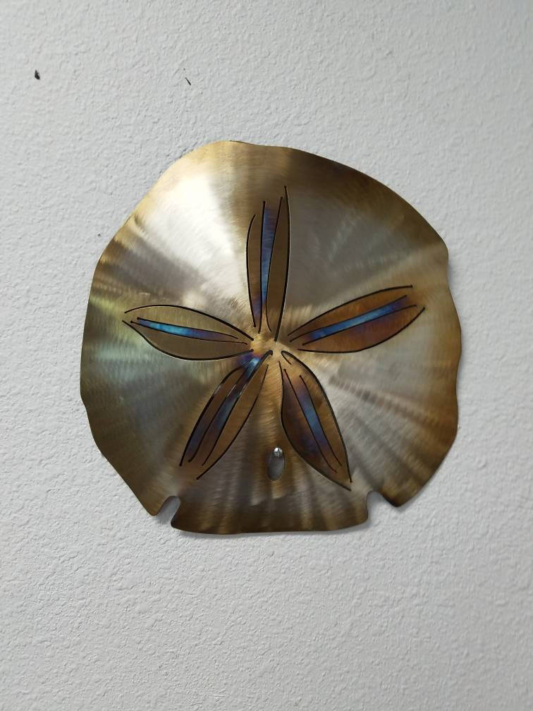 Sand Dollar Wall Art Metal Sand Dollar Stainless Steel Sand Etsy