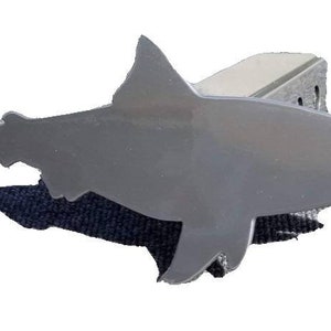 Capa de engate para reboque Chrome Daddy Shark, plugue de engate Bull Shark para marido ou pai com revestimento em pó cromado
