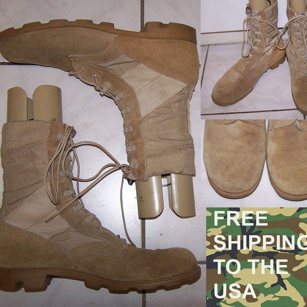 Altama desert combat boots 1990s Desert Storm era molded RoSearch Panama soles US mens size 11.5 R moderately worn good free US shipping