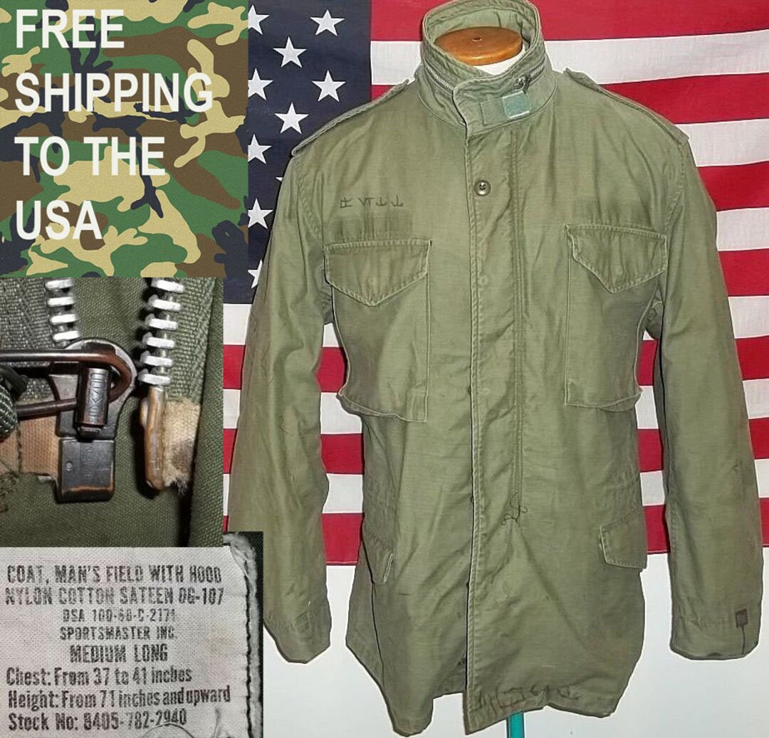 M65 Field Jacket 1968 Dated Vietnam Era Sportsmaster Medium M65 Field Jacket 1968 Dated Vietnam Era Sportsmaster Medium