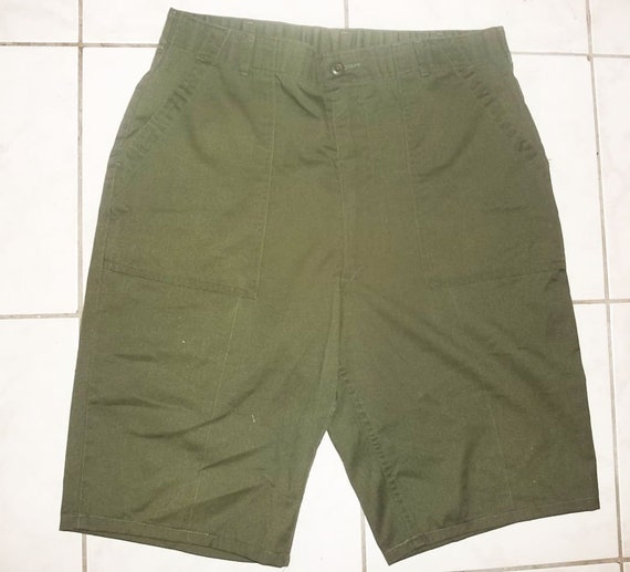 Vintage US Army Durapress utility shorts cutoffs from OG-507 pants olive color W37 gently worn laundered clean new LOWERED pRICE