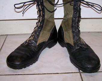 個人装備 1960's-70's Vietnam war jungle boots 60s Vietnam War Vintage Tropical Combat / Jungle Boots - 9R