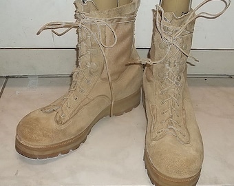 Botas de combate para el desierto del ejército estadounidense McRae: Gore-Tex, ante, talla 8.5 R (talla estadounidense para hombre).