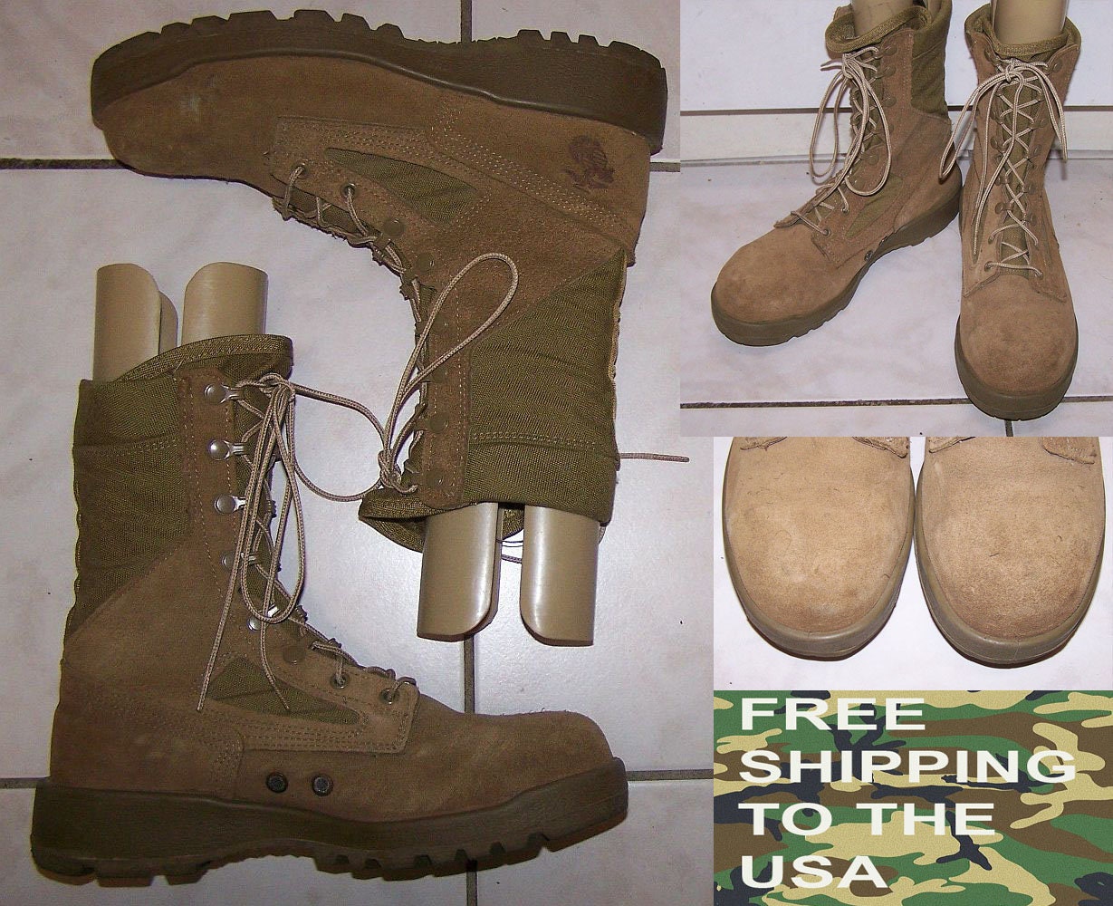 Belleville USMC Desert Combat Boots Steel Toes 550ST Tan Suede US Mens Size 8 W Slightly Worn Very Good Free Shipping to the USA Etsy Canada