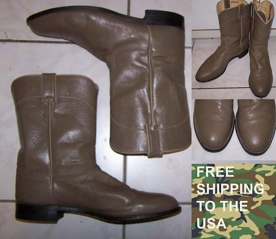 Justin roper boots western low heel model 3033 ta… - image 1