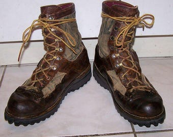 VTG Italian Hiking Boots Tan Leather Rugged Outdoor Gorpcore VTG Italian Hiking Boots Tan Leather Rugged Outdoor Gorpcore  main image 3