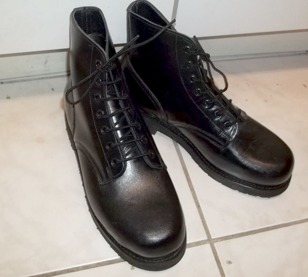 Vintage Canadian Army parade boots by Boulet black leather Air Etsy