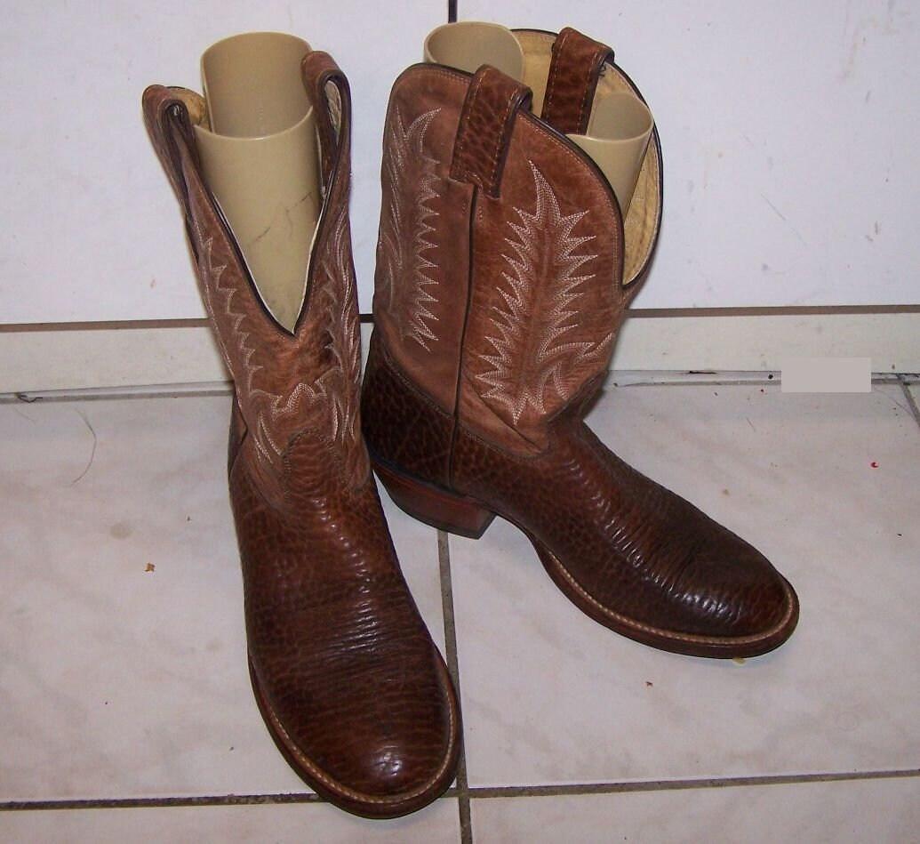 Bottes de cowboy western Nocona en cuir de veau noir Lux
