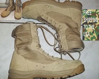 Danner Tanicus combat boots insulated dry coyote color leather upper US mens size 8.5 barely worn excellent condition new LOWERED PRICE