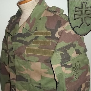 Slovak Army Field Jacket M97: Eastern European Woodland Camo (Small Long)