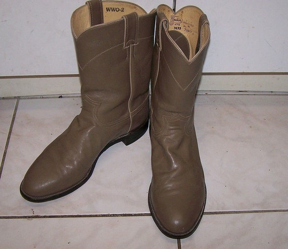 Justin roper boots western low heel model 3033 ta… - image 4