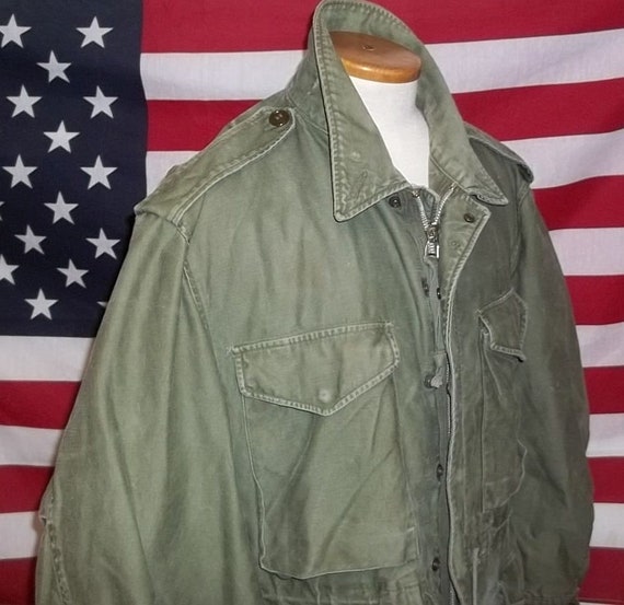 US Army M51 field jacket OG-107 color zip front mediu… - Gem