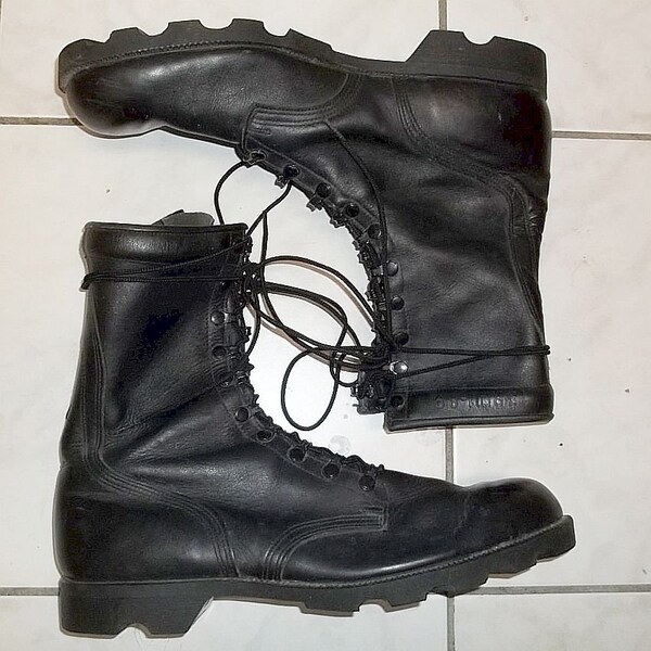 Leather Combat Boots - Etsy