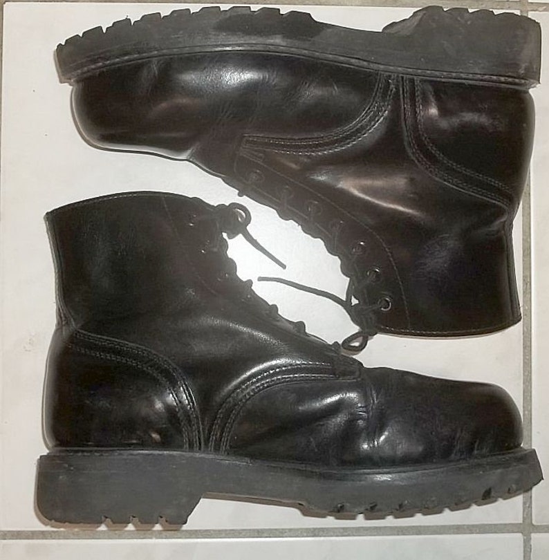 Canadian Army parade boots leather Boulet steel toe LGBTQ Etsy