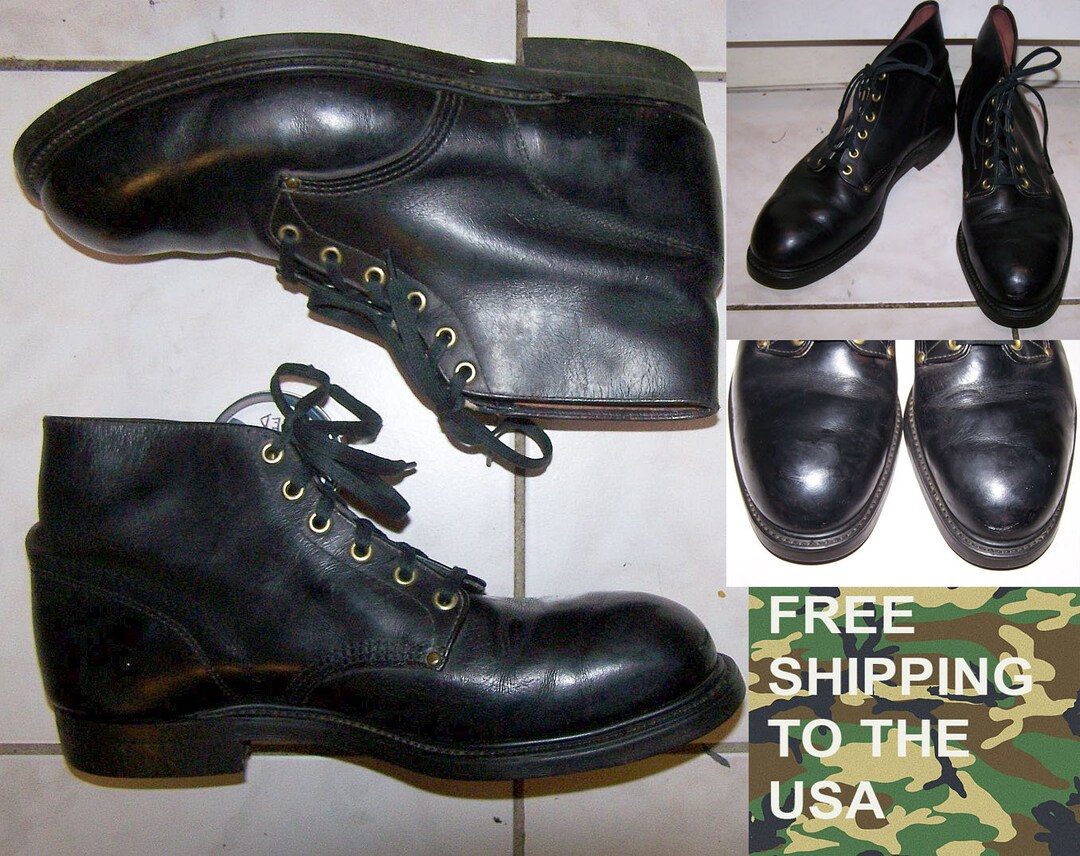 Hy Test Safety Boots Ankle Laced Steel Toes Black Leather Oil Resistant