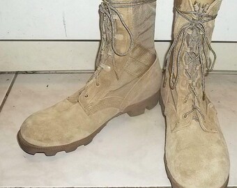 Wellco Desert Combat Boots Tan Suede US Army Boots Panama  display picture 3