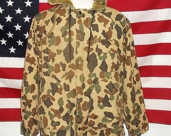 【70s SAFTBAK】Duck Hunter Camo Jacket SafTBak Camo Button Up Jacket – hēy konēko
