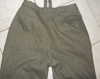 ヴィンテージ東ドイツ軍ウールパンツ：グレーNVAズボン W31 L30