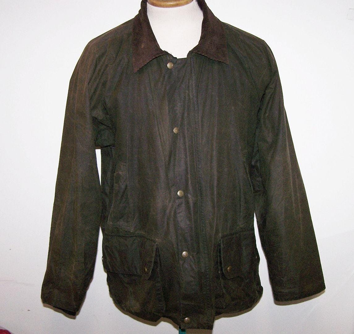 Rain Jacket Waxed Cotton Oilcloth Lewis Creek Rainwear Water