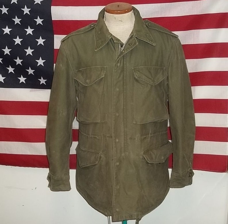 Vintage US Army M51 field jacket zip front OG107 color Etsy