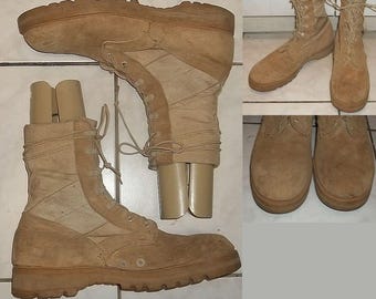 Altama US Army Military Combat Boots Coyote Tan Suede Vibram Size 10.5W Altama military combat boots - Gem main image 3